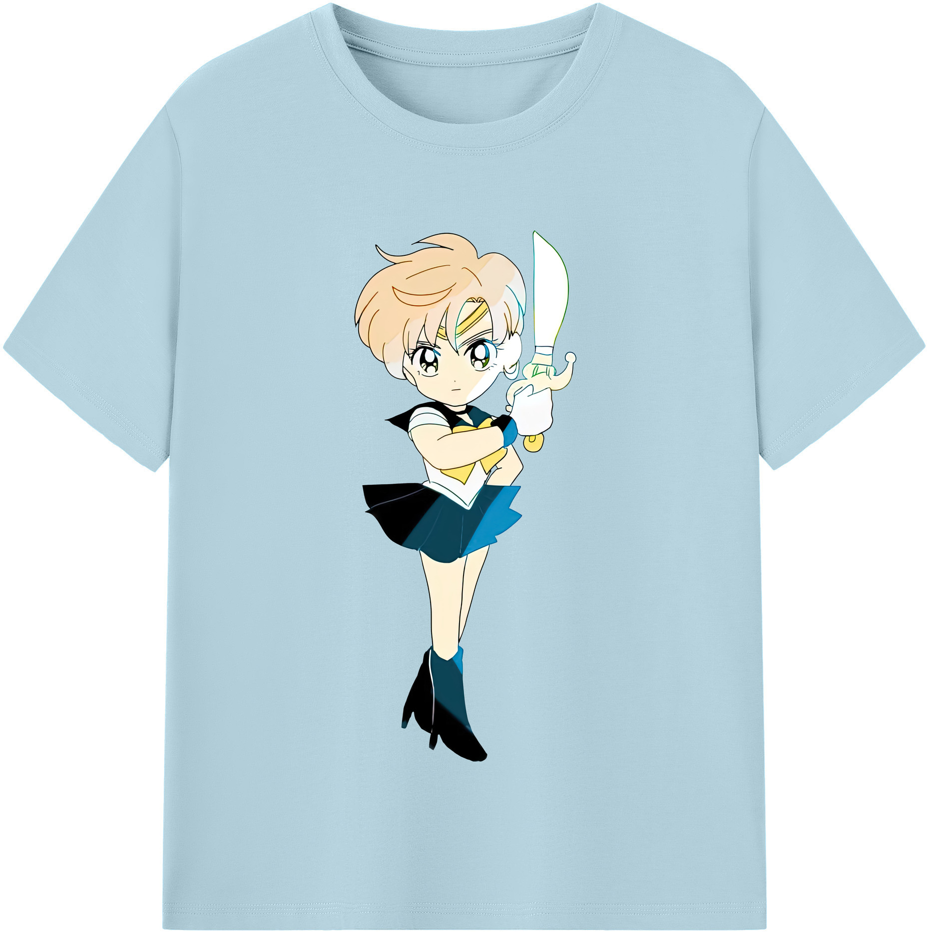 （画像用） 美少女戦士セーラームーン 天王はるか Sailor Moon Tenoh Haruka 綿100％半袖Tシャツ（フロントプリント）